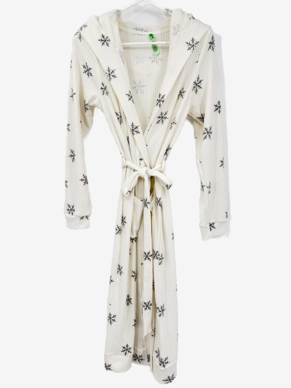 Honeydew Intimates Snowflake Hooded Robe Cream Waffle Knit Size S - Picture 2 of 11
